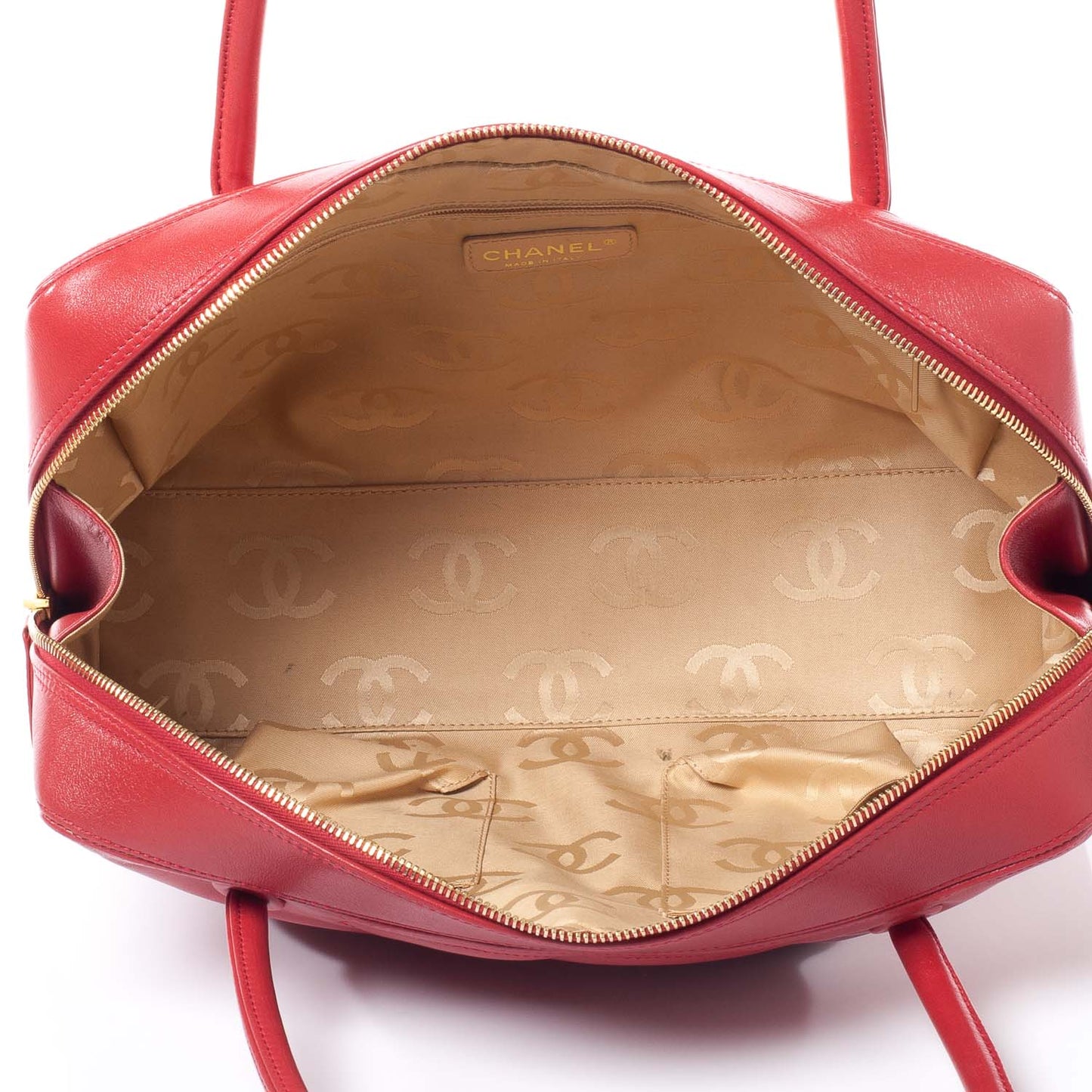 Leather CC Bowler Red
