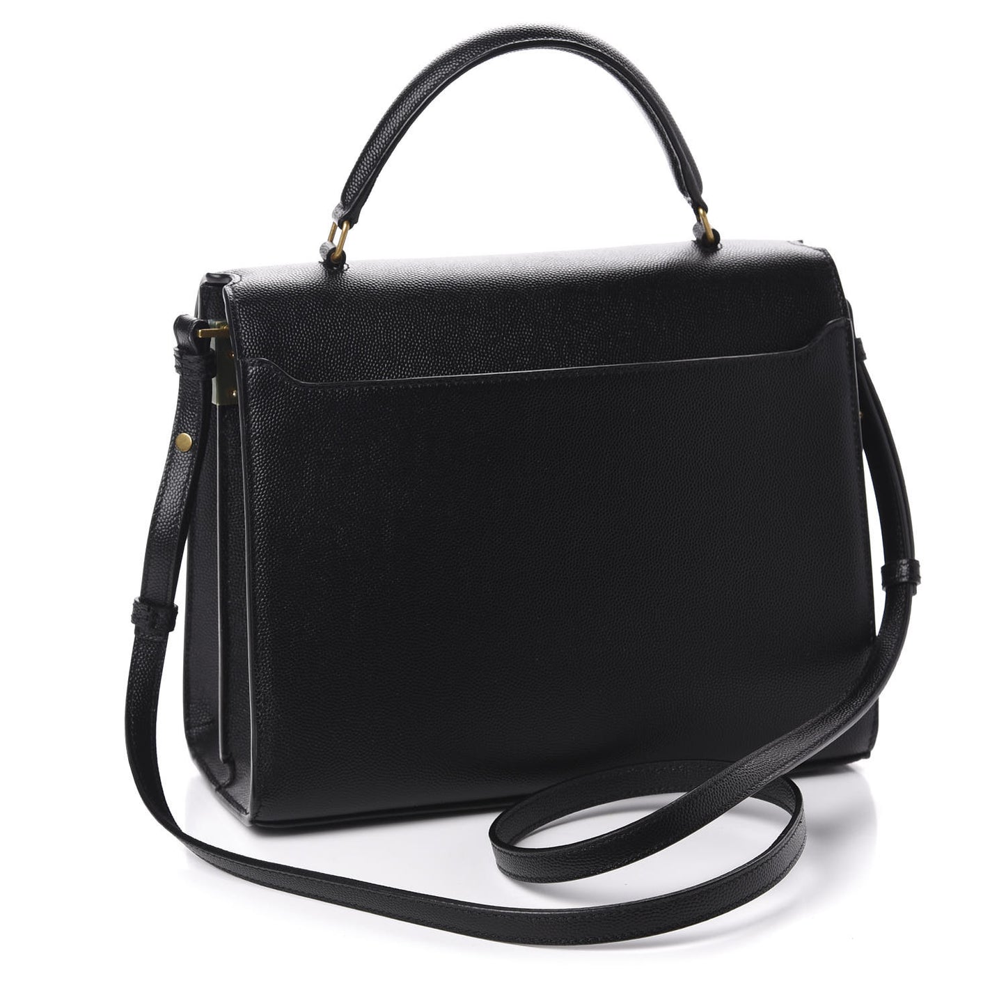 Grain de Poudre Medium Classic Monogram Cassandra Top Handle Black Rouge Legion
