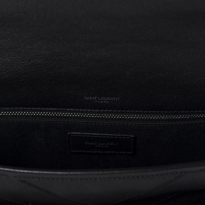 Saint Laurent Lambskin Matelasse Monogram Microstud Medium Niki Chain Satchel Black 8 of 10