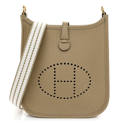 Hermes Taurillon Clemence Sangle Evelyne TPM Beige Marfa 1 of 11