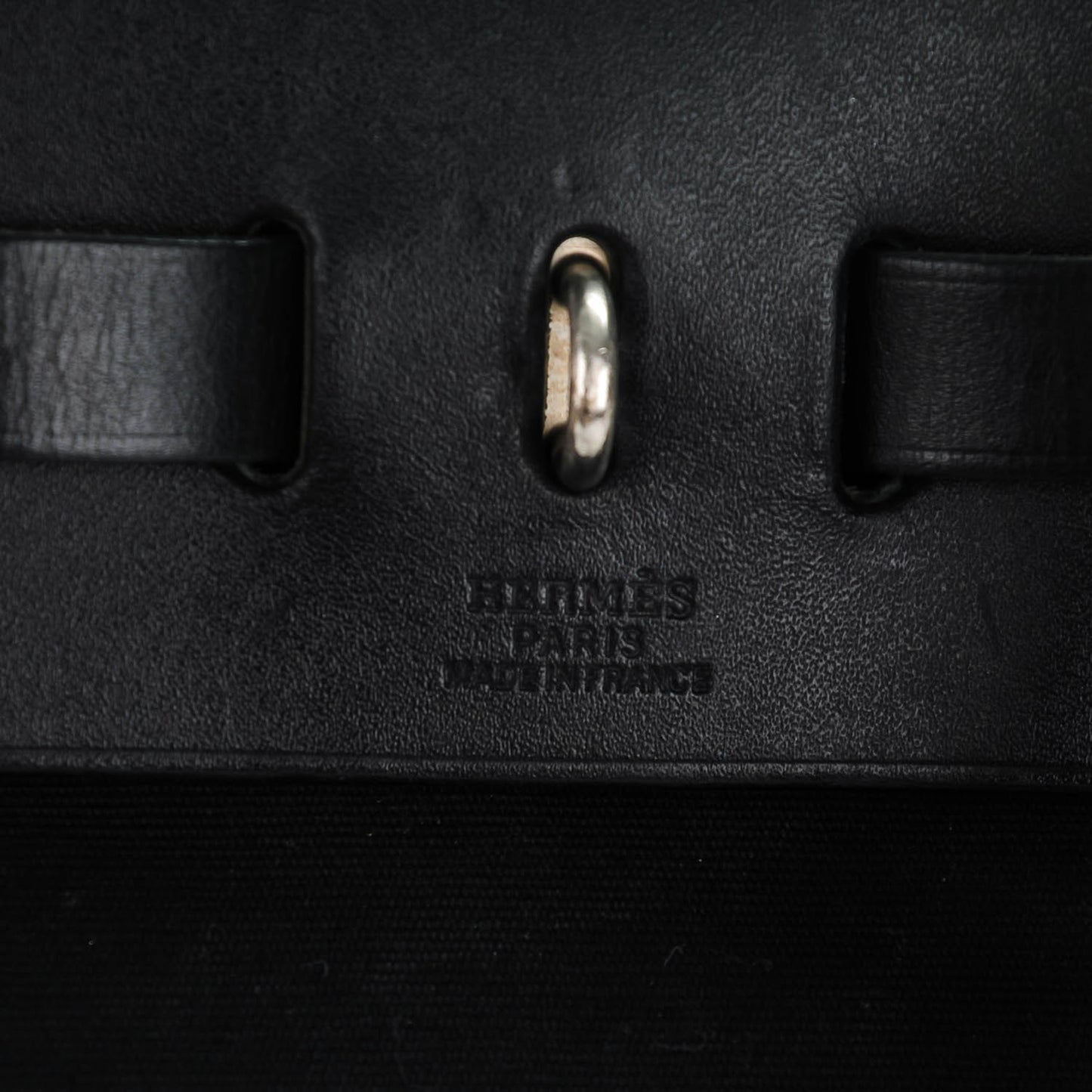 Vache Calfskin Toile Herbag 30 PM Black Natural