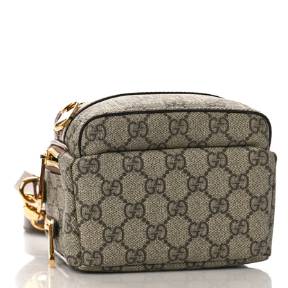 Gucci GG Supreme Monogram Azalea Calfskin Retro Interlocking G Multi-Function Bag Beige Ebony Brown Sugar 4 of 10