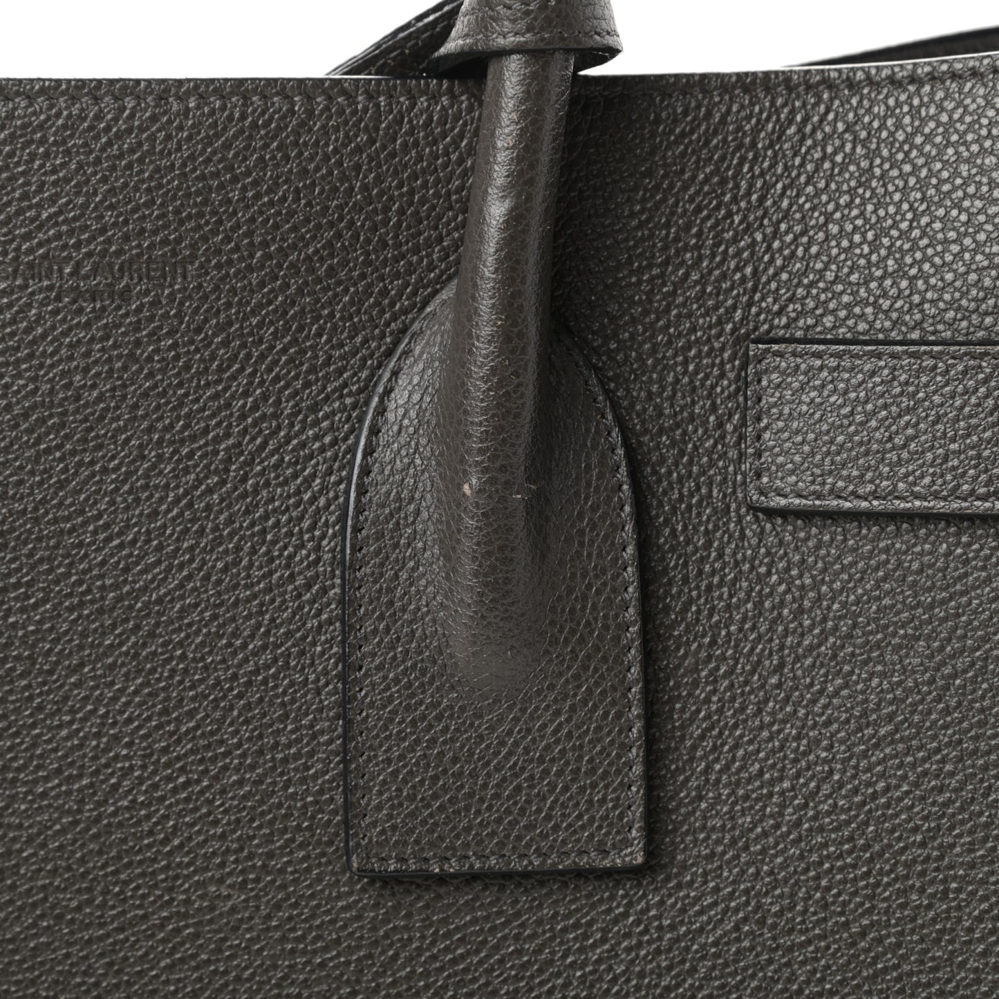 Grained Calfskin Small Sac De Jour Coal