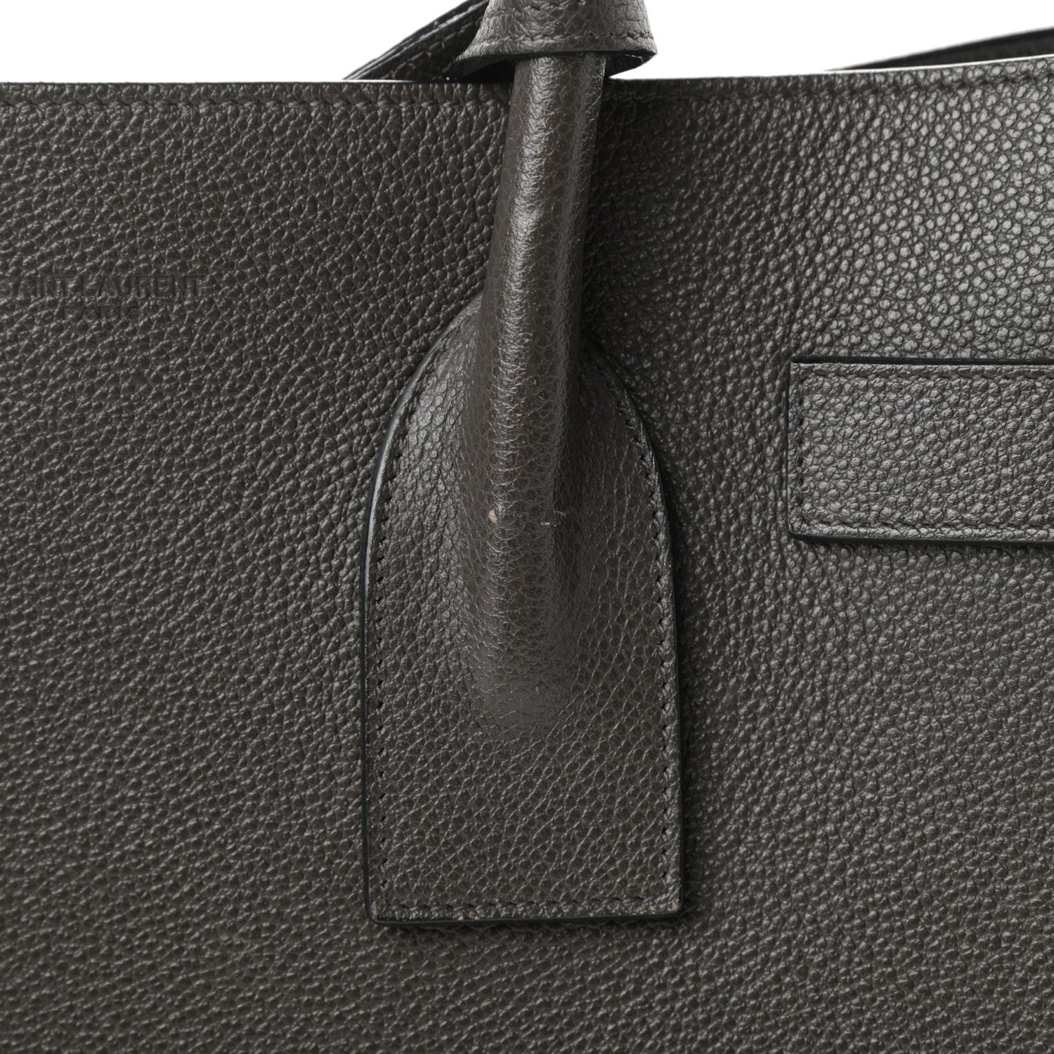 Saint Laurent Grained Calfskin Small Sac De Jour Coal 13 of 13