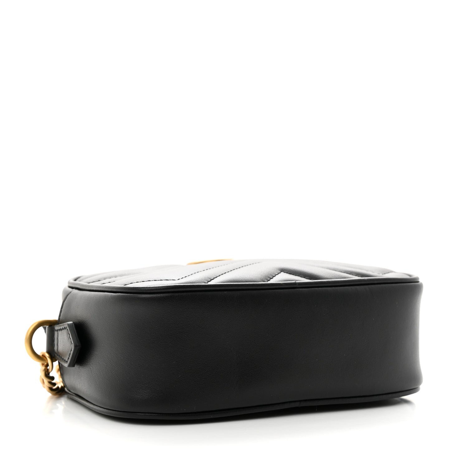 Calfskin Matelasse Mini GG Marmont Chain Shoulder Bag Black
