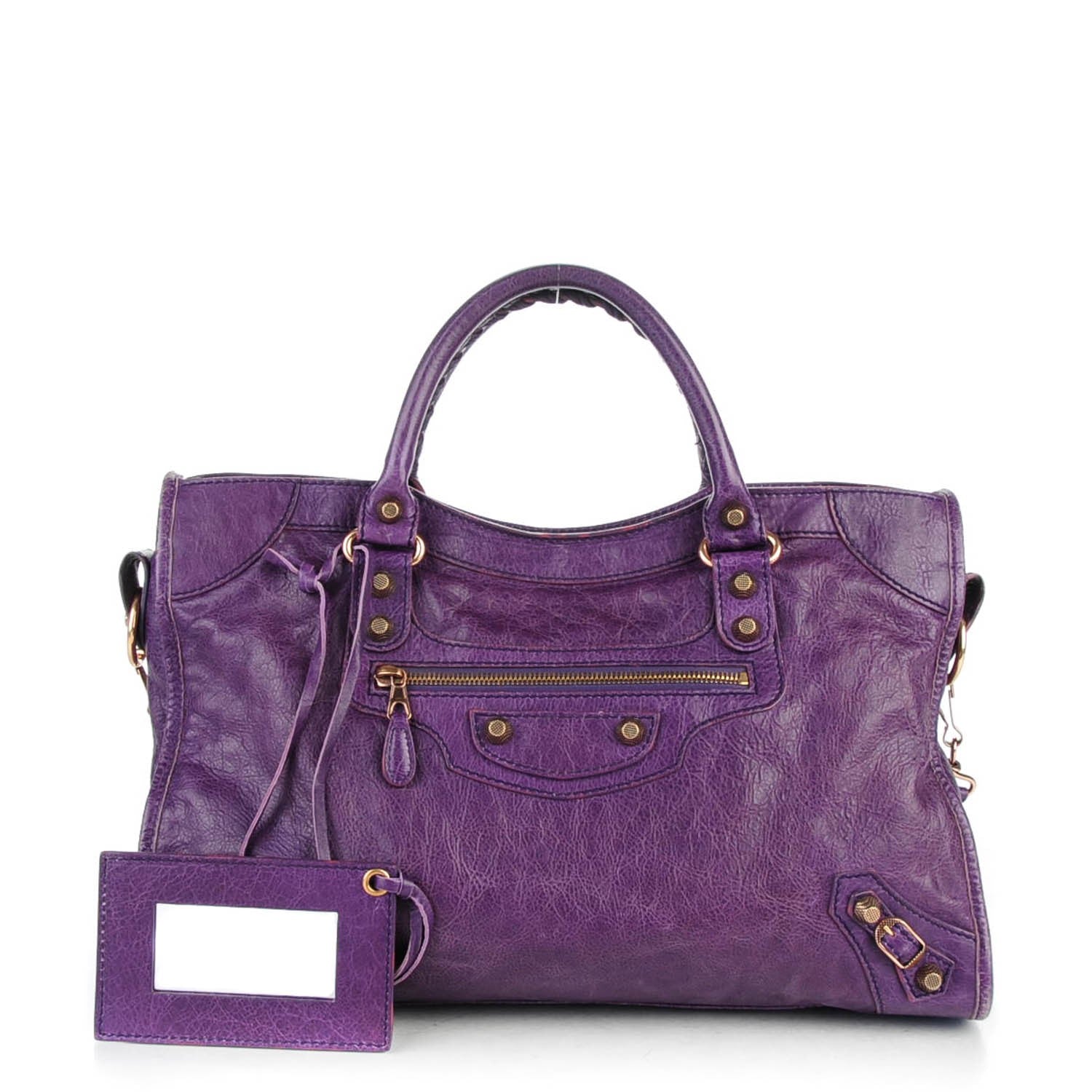 Balenciaga Agneau Giant 12 Rose Gold Hardware City Dark Violet 1 of 12