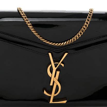 Saint Laurent Patent Monogram Cassandra Chain Wallet Black 8 of 10