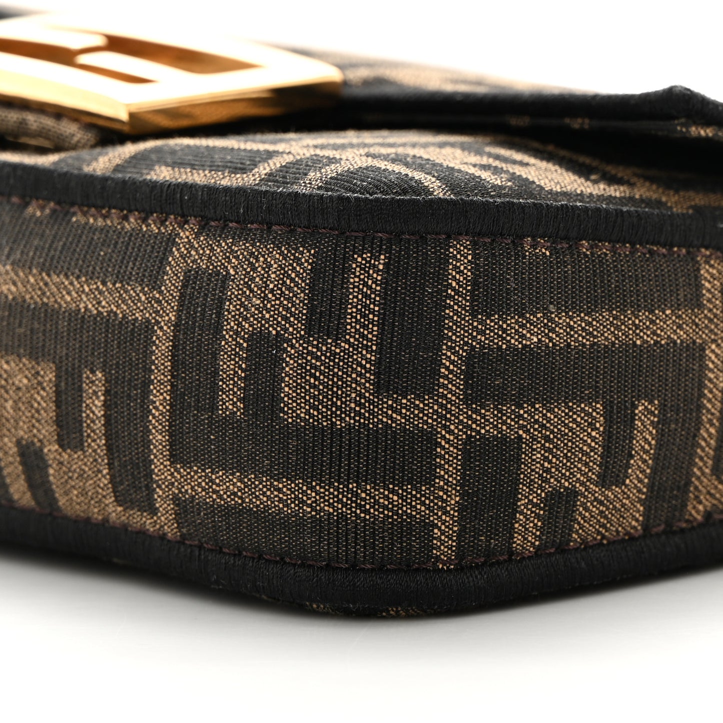 Fabric Jacquard FF 1974 Mini Baguette Tobacco Moro Black