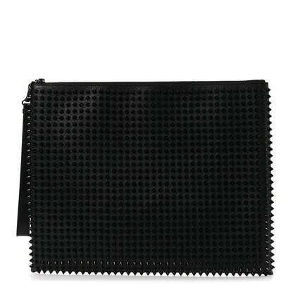 Christian Louboutin Peter Spikes Medium Pouch Black 2 of 18