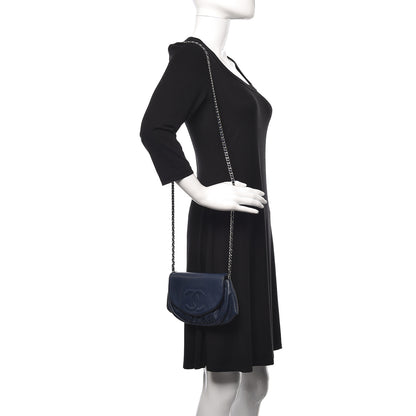 Chanel Caviar Half Moon Wallet On Chain WOC Navy 2 of 11