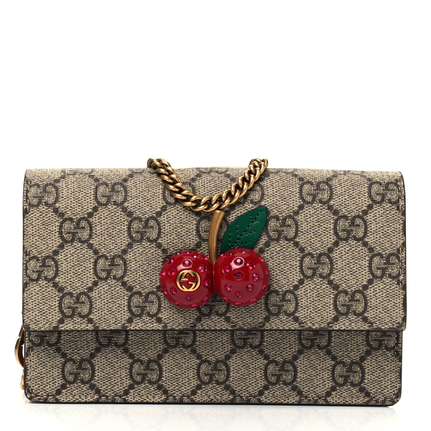Gucci GG Supreme Monogram Mini Cherry Chain Bag 1 of 7