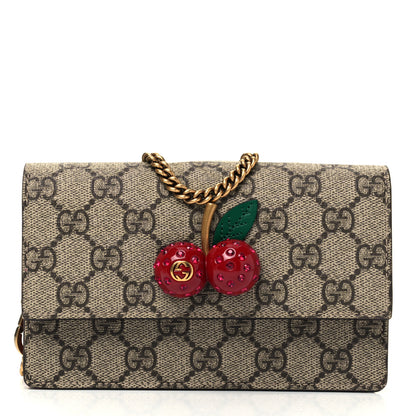 Gucci GG Supreme Monogram Mini Cherry Chain Bag 1 of 7