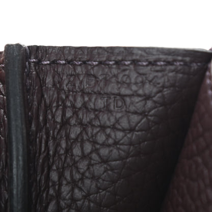 Hermes Taurillon Clemence Verso Halzan 25 Rouge Sellier Bleu Saphir 6 of 8
