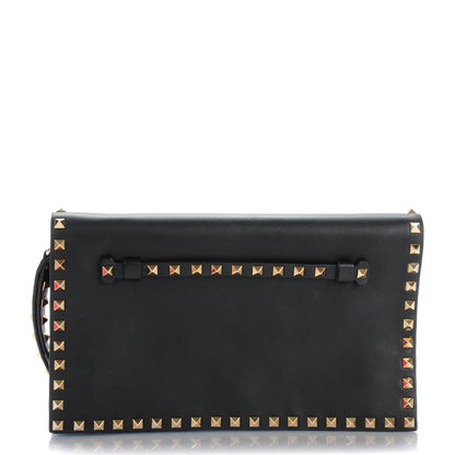 Valentino Garavani Nappa Rockstud Wristlet Clutch Black 1 of 7