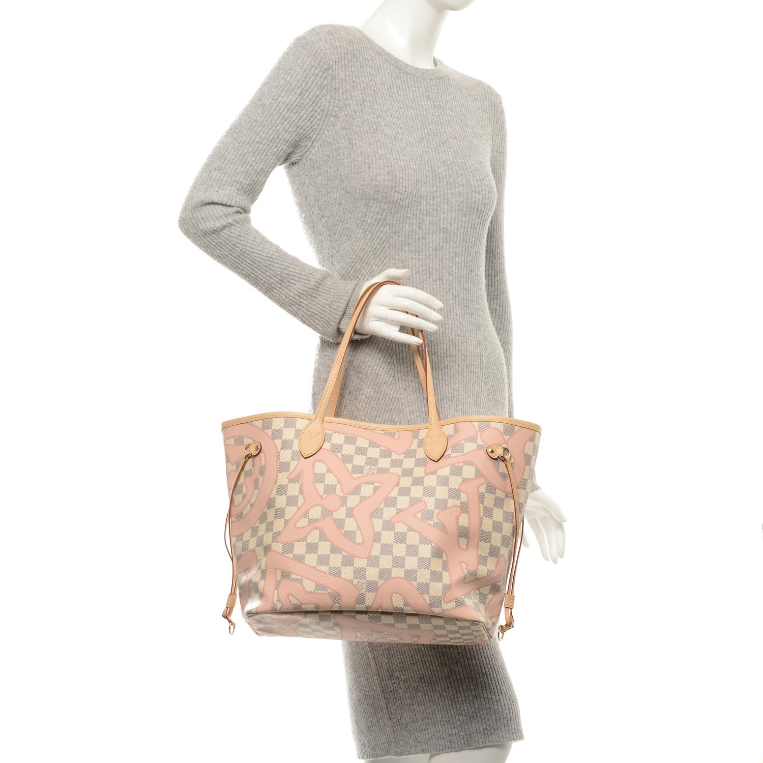 Louis Vuitton Damier Azur Tahitienne Neverfull MM 2 of 9