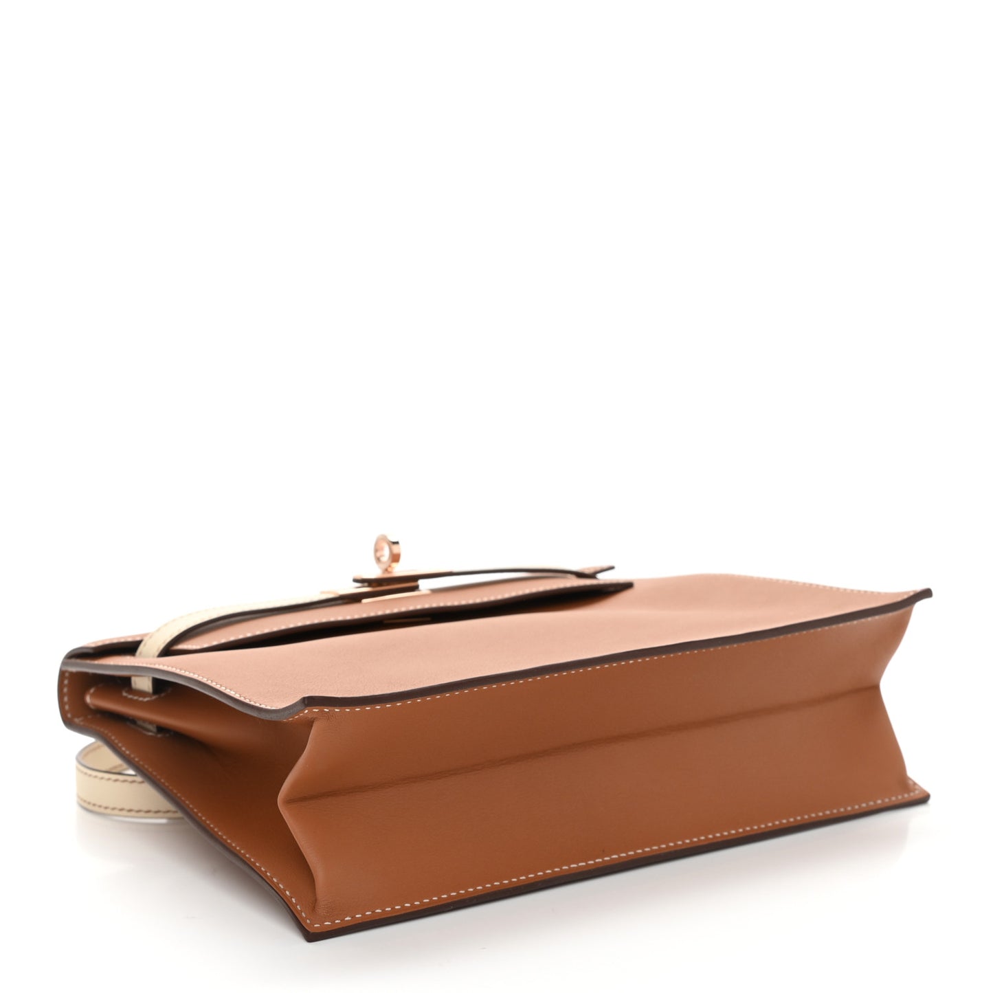 Veau Jonathan Horseshoe Kelly Danse II Belt Bag Gold Craie