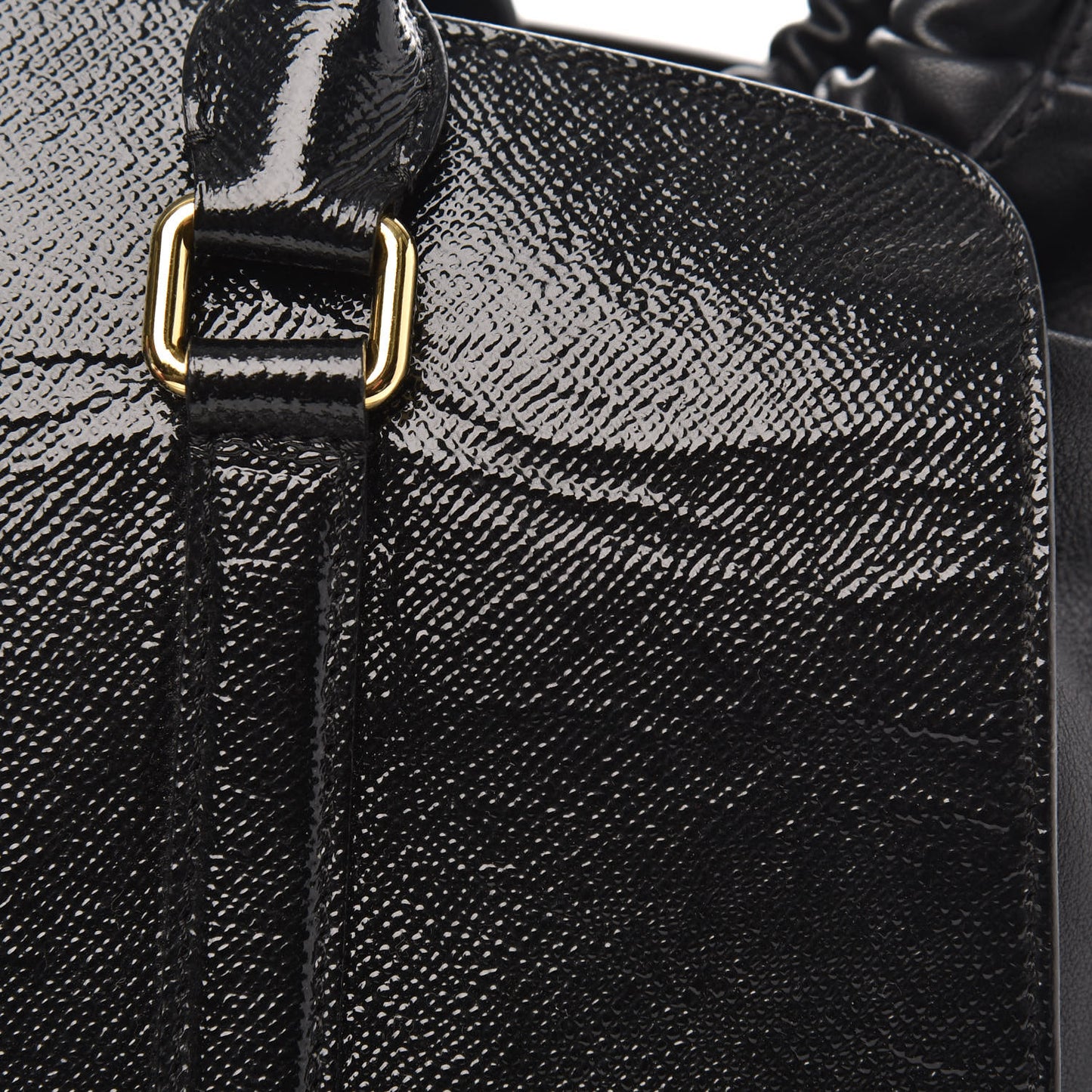 Patent Calfskin Medium Dinton Tote Black
