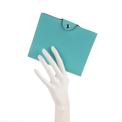 Hermes Togo Ulysse PM Notebook Cover Bleu Atoll 2 of 7