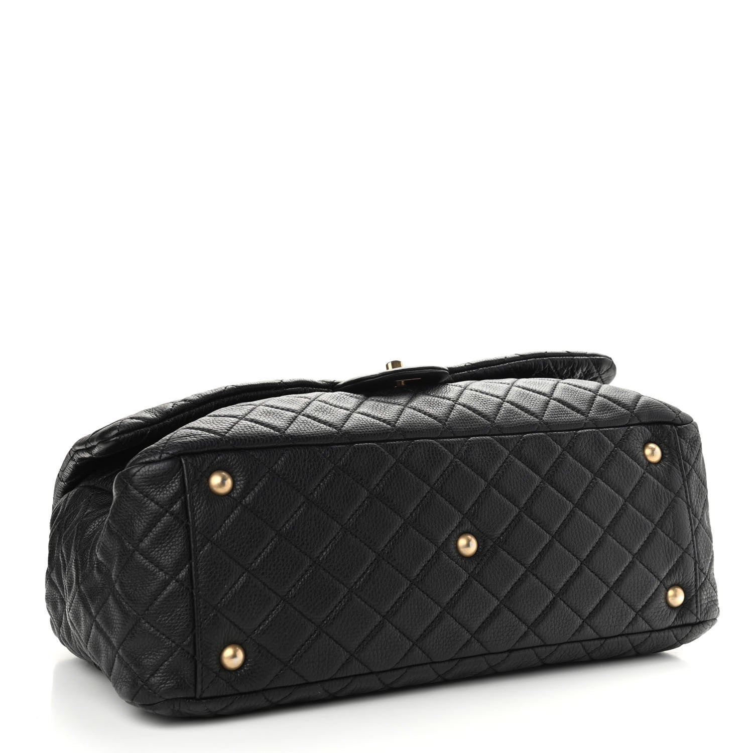 Chanel Calfskin Quilted XXL Travel Flap Bag Black 4 of 13