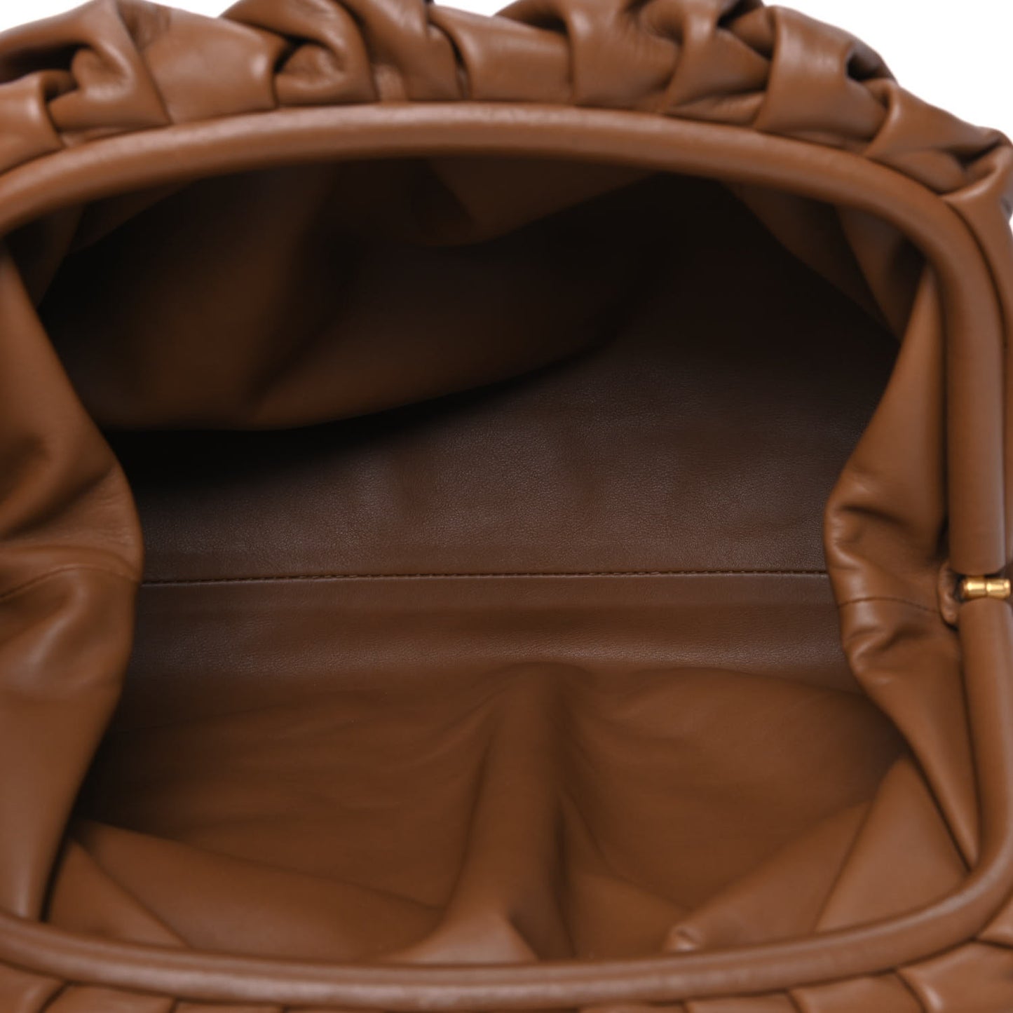 Smooth Butter Calf The Pouch Oversized Clutch Cammello