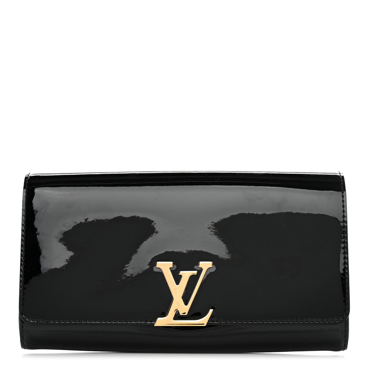 Louis Vuitton Patent Neo Sobe Louise EW Clutch Black 1 of 6
