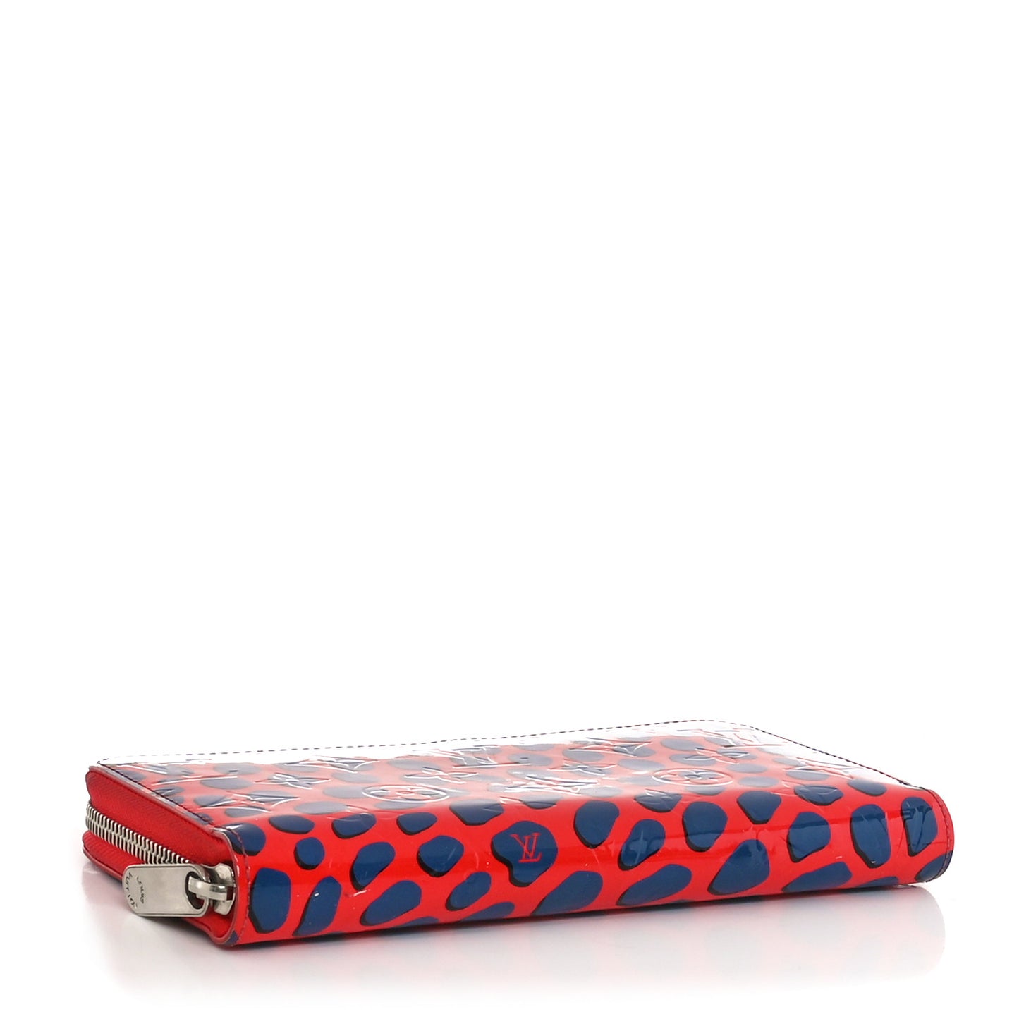 Vernis Jungle Dots Zippy Wallet Coquelicot Denim