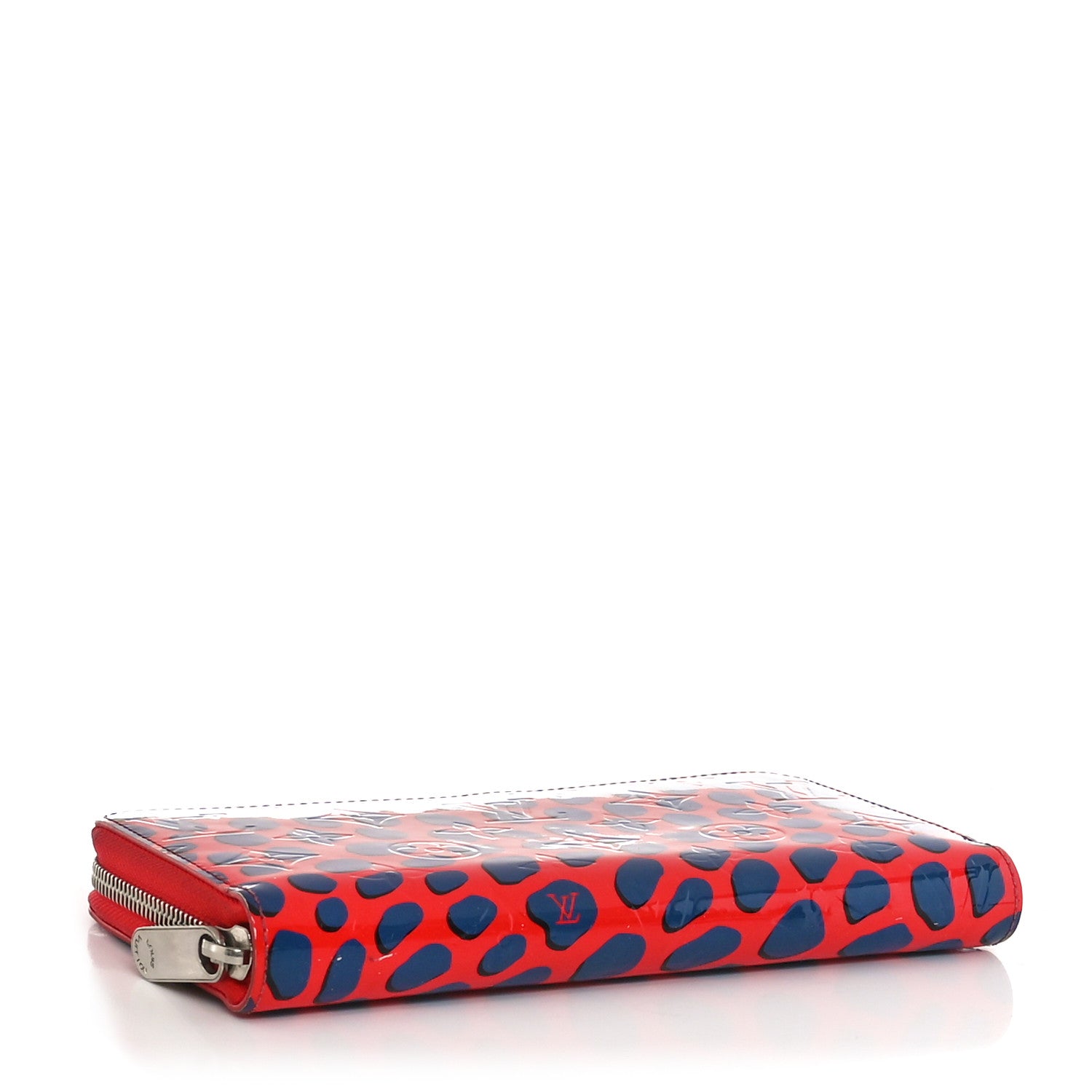 Louis Vuitton Vernis Jungle Dots Zippy Wallet Coquelicot Denim 4 of 10