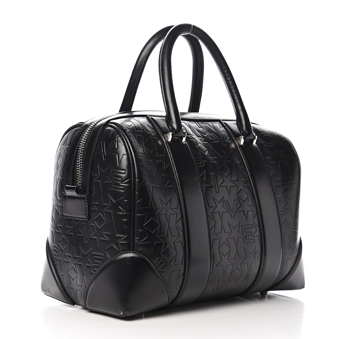 Calfskin Star Embossed Medium Lucrezia Black