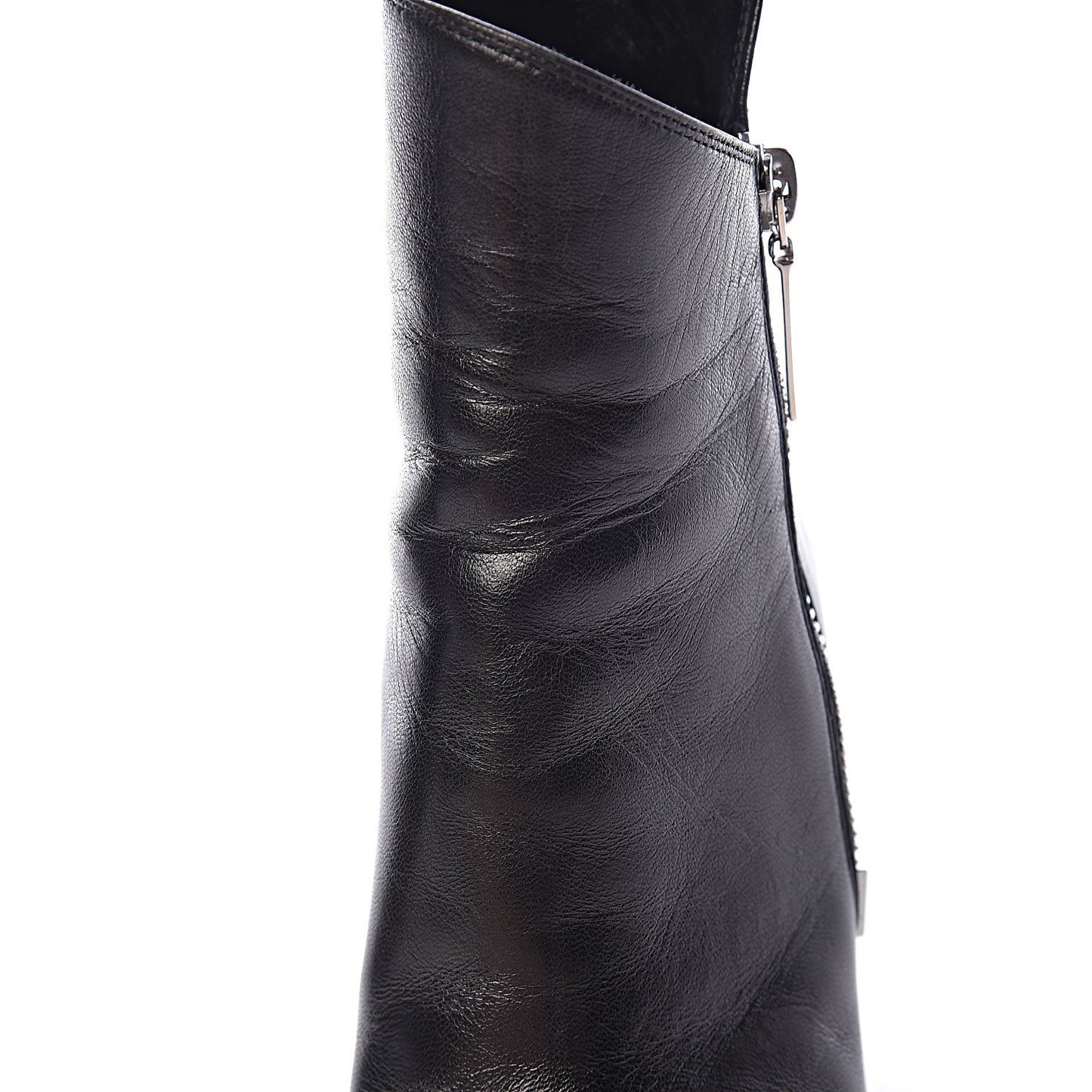 Calfskin Niki 105 Wedge Booties 35.5 Black