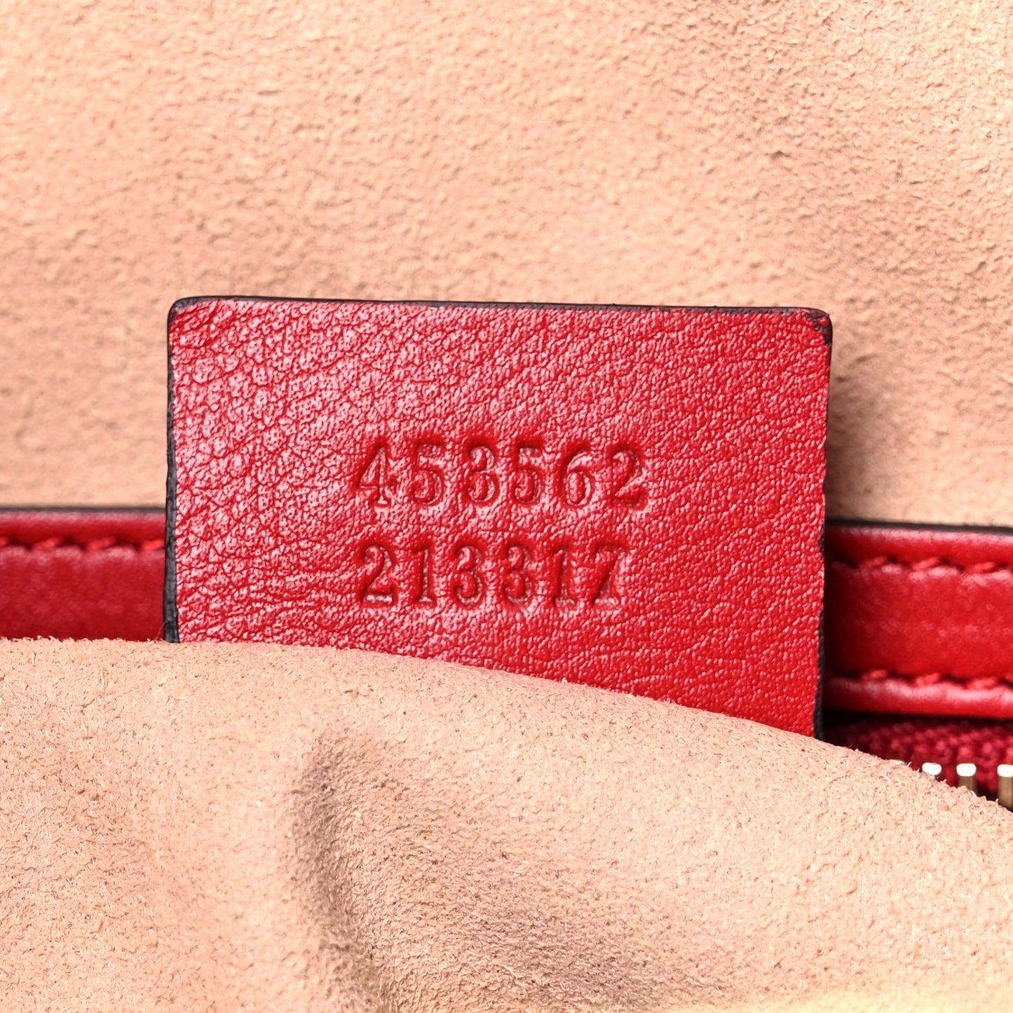 Apollo Calfskin GG Dadini Embroidered Chain Hobo Hibiscus Red
