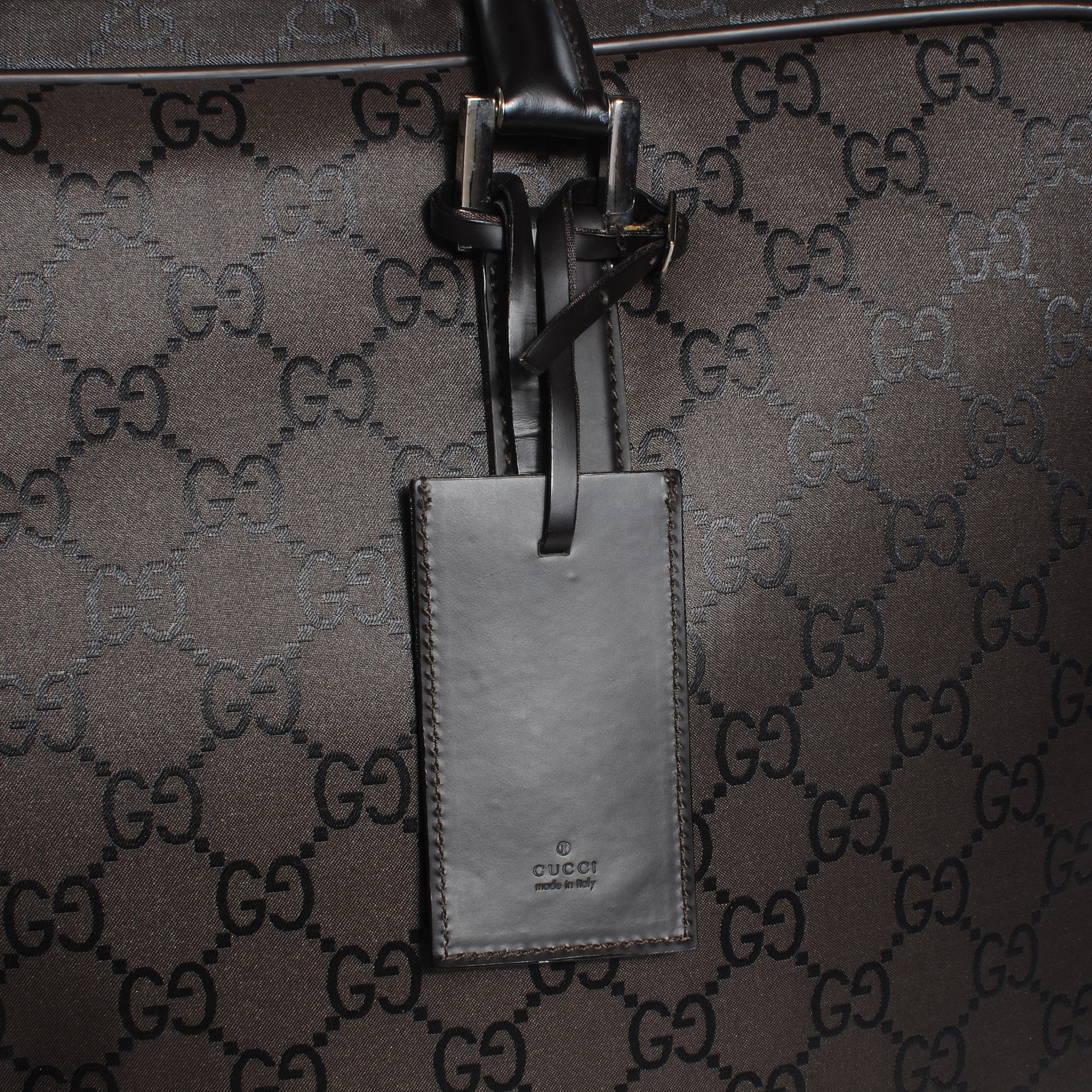 Gucci Nylon Monogram Medium Lightweight Suitcase Luggage Brown 7 of 11