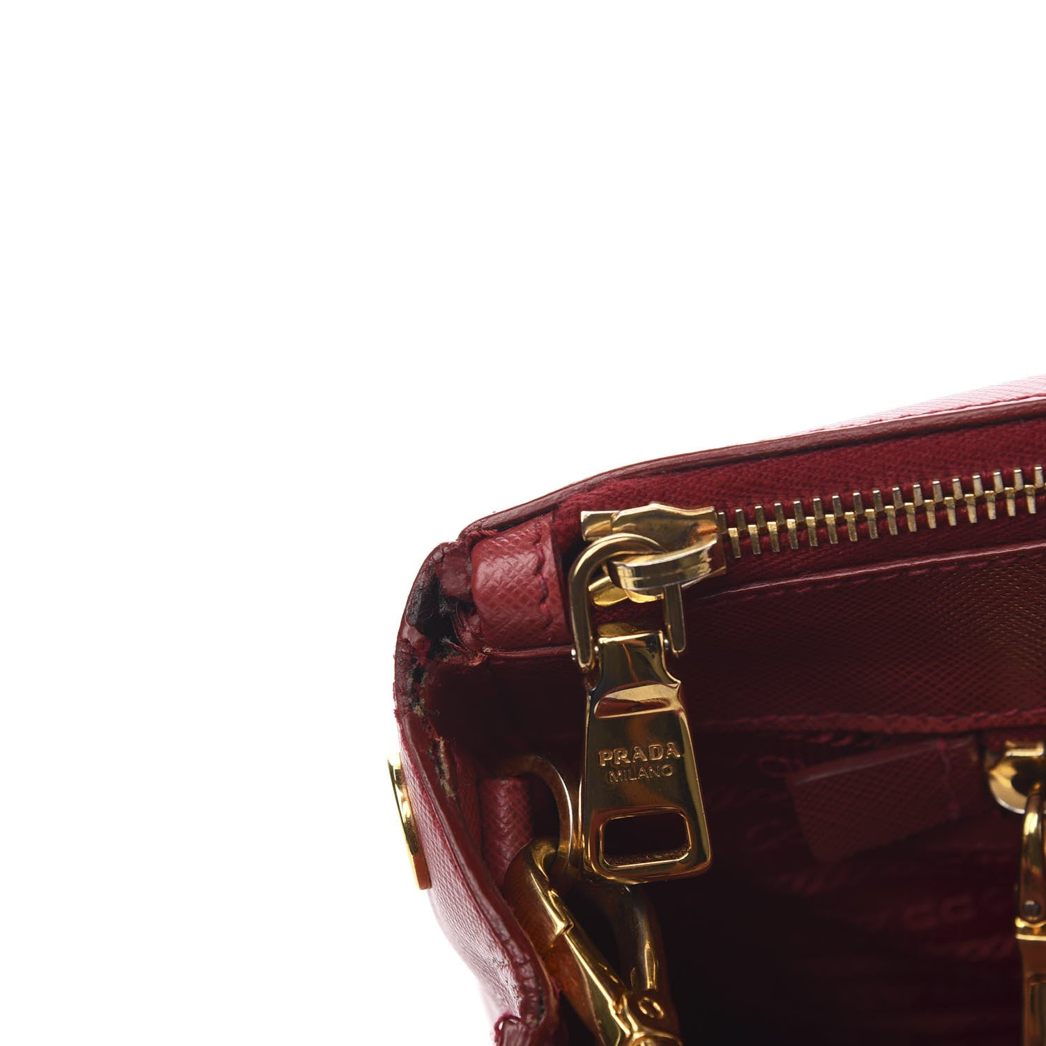 Prada Saffiano Medium Galleria Double Zip Tote Fuoco 7 of 18