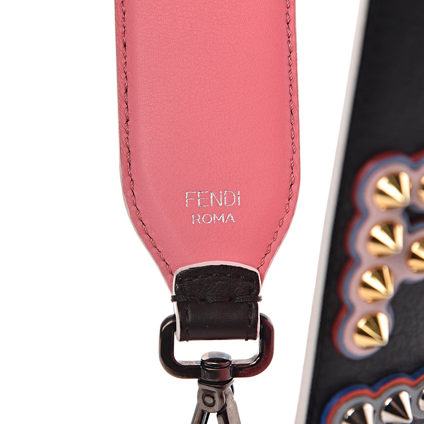 Vitello Dolce Fun Fair Metal Studded Strap You Black Multicolor