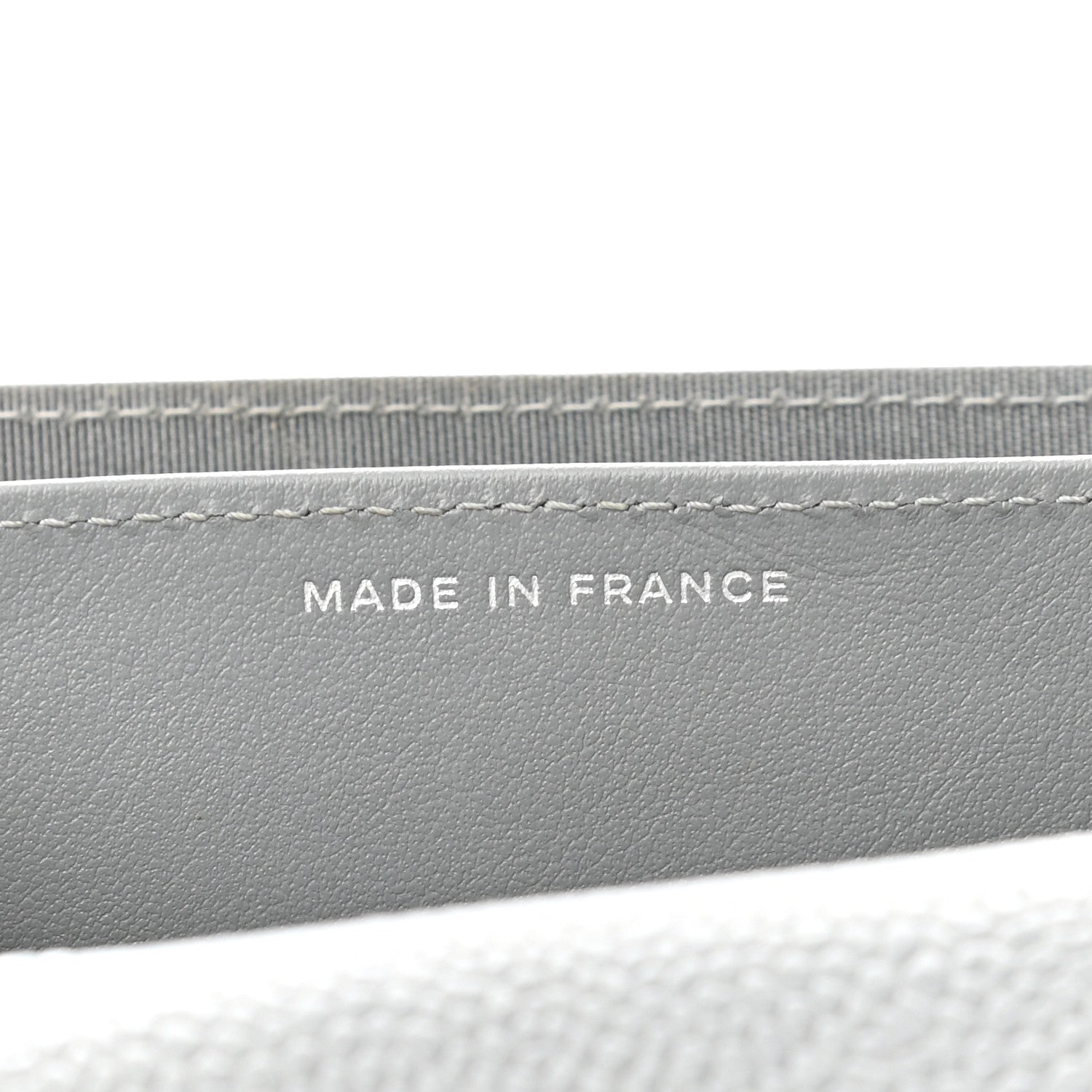 Chanel Caviar Chevron Quilted Boy Flap Card Holder Grey 7 of 9