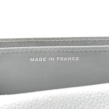 Chanel Caviar Chevron Quilted Boy Flap Card Holder Grey 7 of 9
