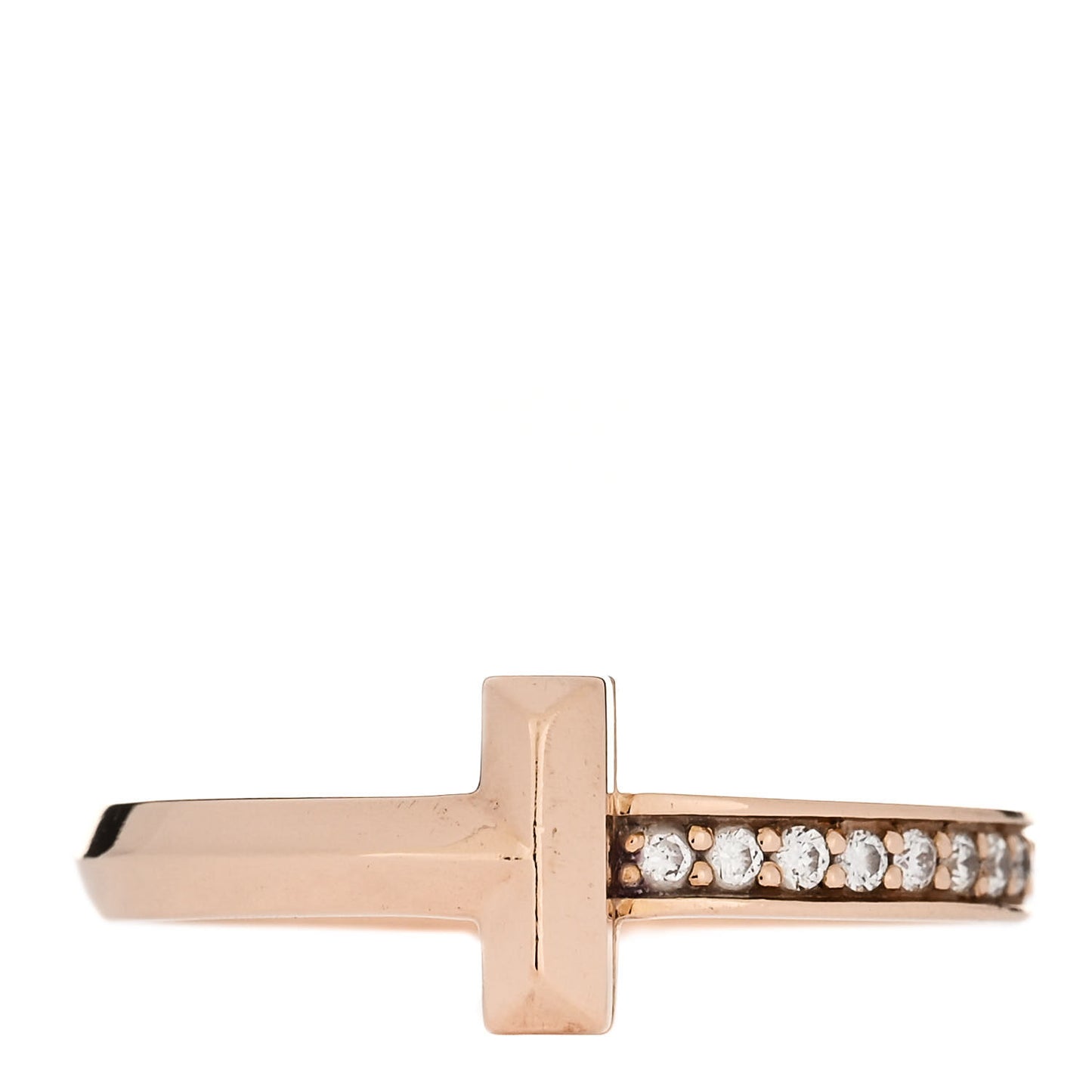 18K Rose Gold Diamond 2.5mm T T1 Ring 53 6.25
