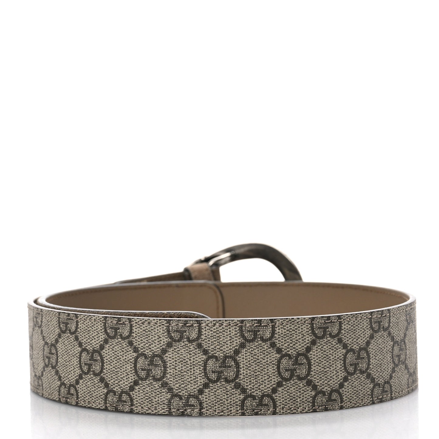 GG Supreme Monogram Suede Dionysus 40mm Belt 75 30 Beige Taupe