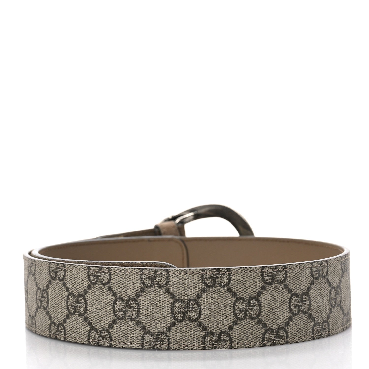Gucci GG Supreme Monogram Suede Dionysus 40mm Belt 75 30 Beige Taupe 2 of 5