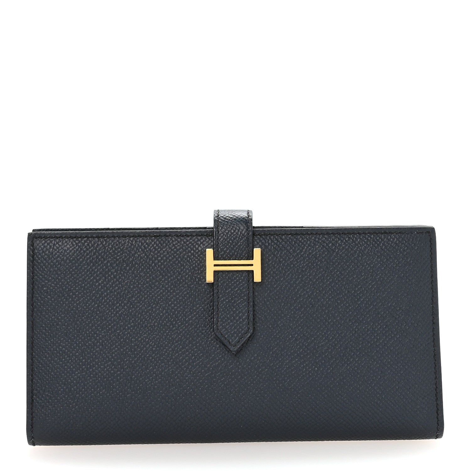 Hermes Epsom Bearn Gusset Wallet Deep Blue 1 of 8