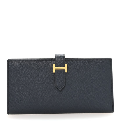 Hermes Epsom Bearn Gusset Wallet Deep Blue 1 of 8