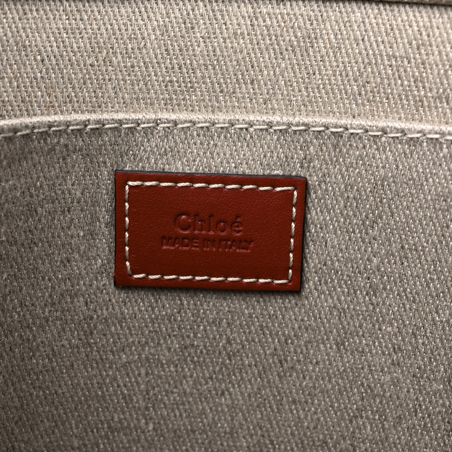Cotton Calfskin Medium Woody Ribbon Tote White Brown