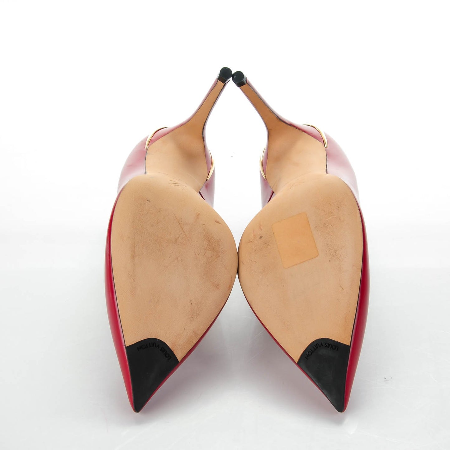 Glazed Calfskin Eyeline Pumps 38.5 Rouge