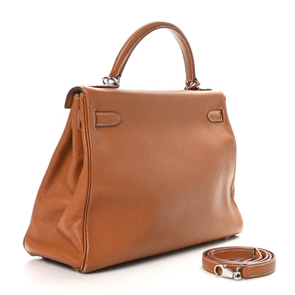 Hermes Courchevel Kelly Retourne 32 Gold 3 of 12