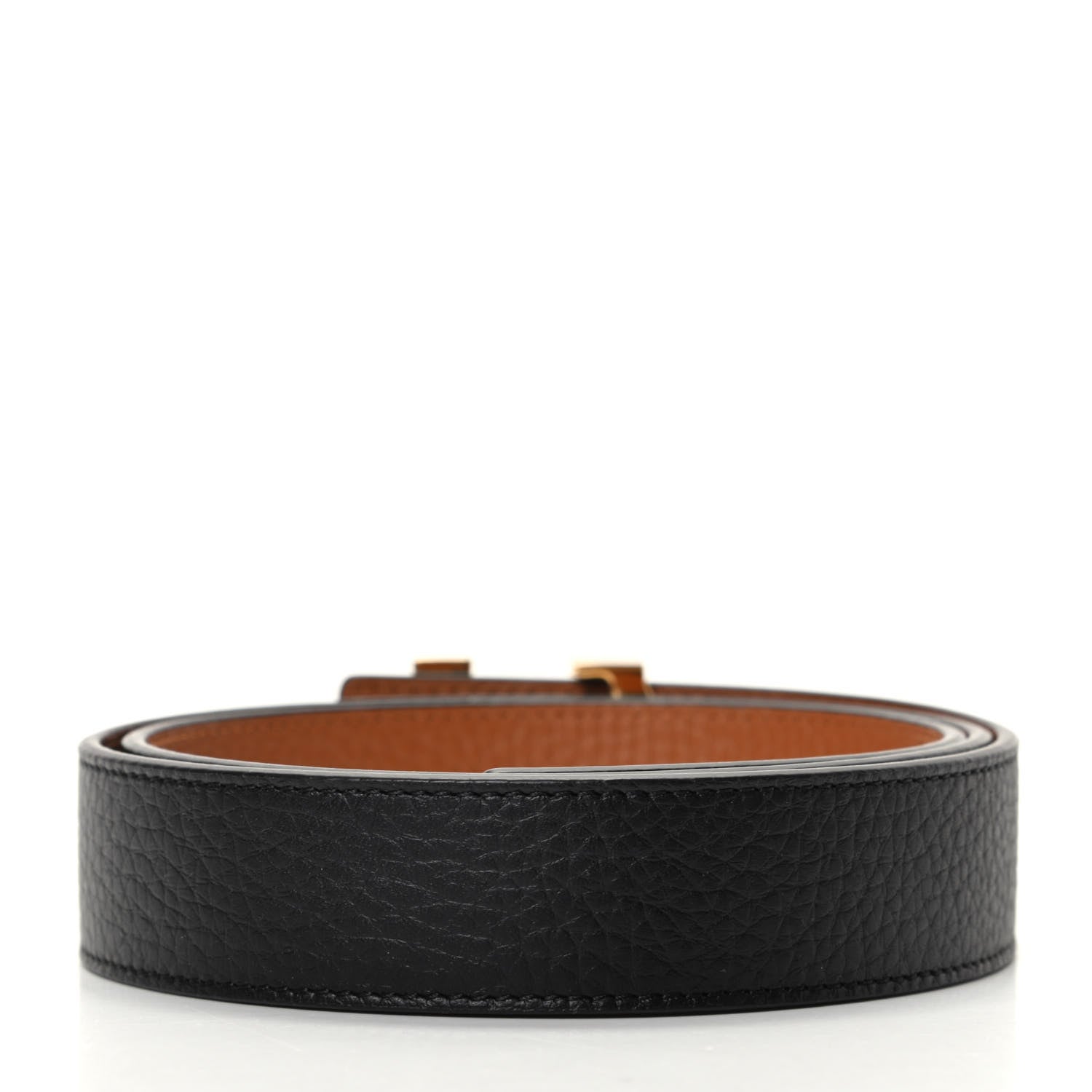Louis Vuitton Taurillon Calfskin 30mm LV Initiales Reversible Belt 85 34 Black 2 of 5
