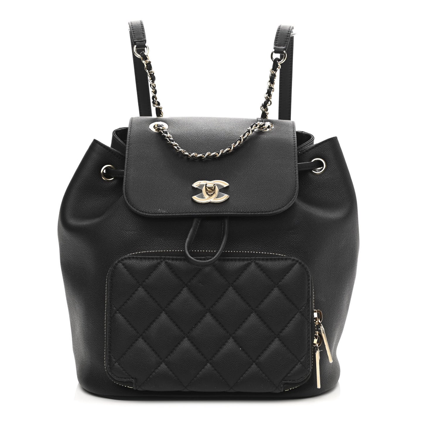 Caviar Quilted Business Affinity Backpack Black