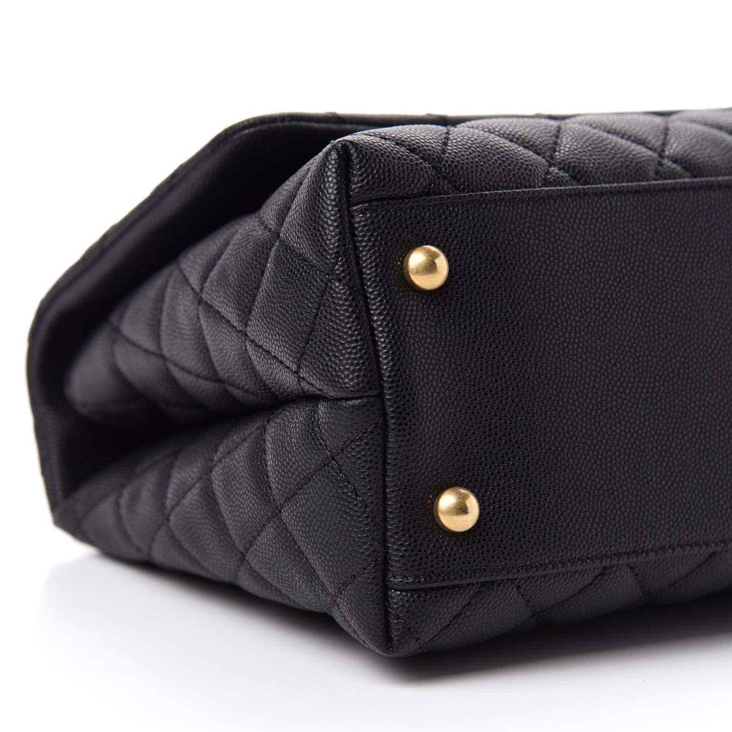 Chanel Caviar Lizard Embossed Quilted Small Coco Handle Flap Black 7 of 12