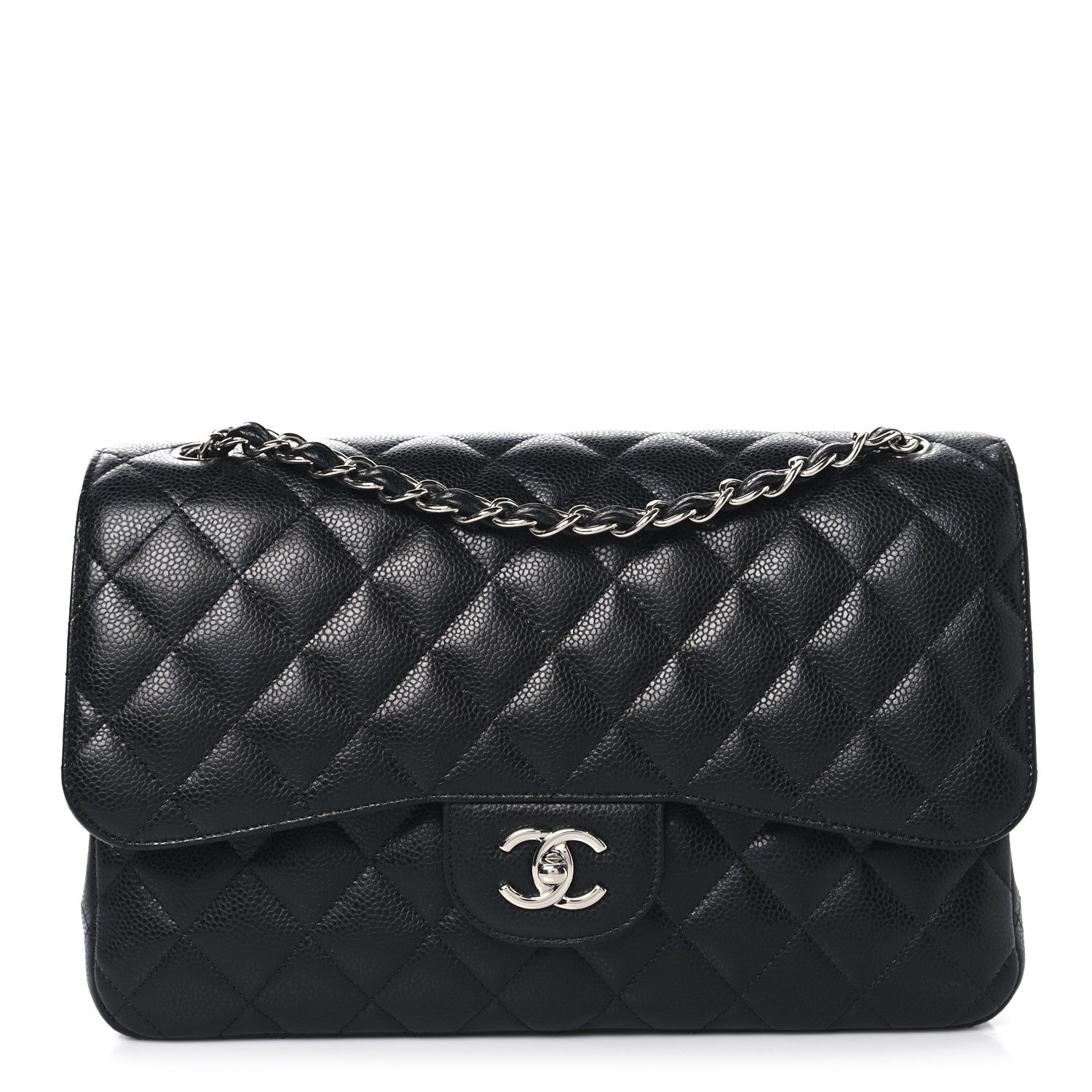 Chanel Caviar Quilted Jumbo Double Flap Black 1 of 10
