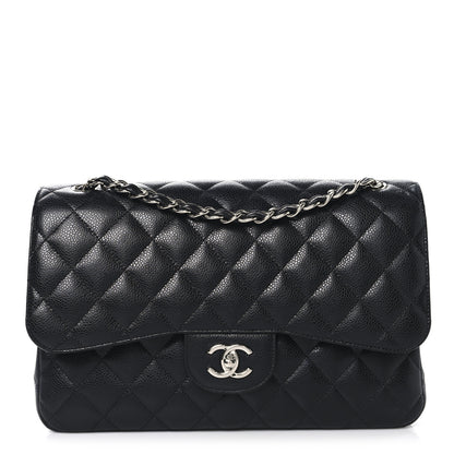 Chanel Caviar Quilted Jumbo Double Flap Black 1 of 10