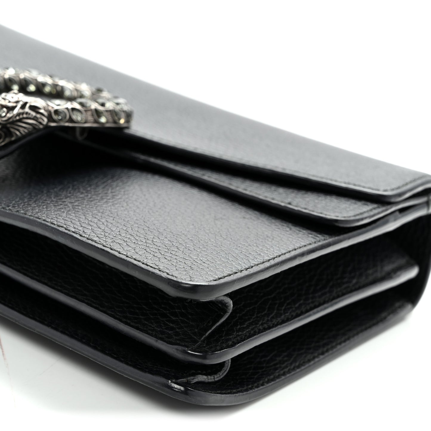 Pebbled Calfskin Small Dionysus Shoulder Bag Black