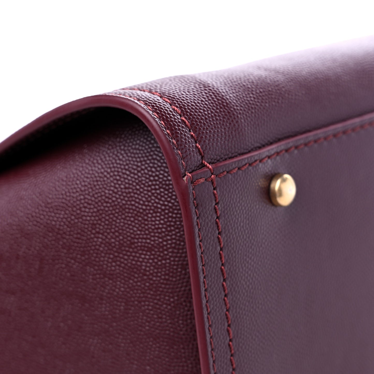 Caviar Small Studded Deauville Tote Burgundy